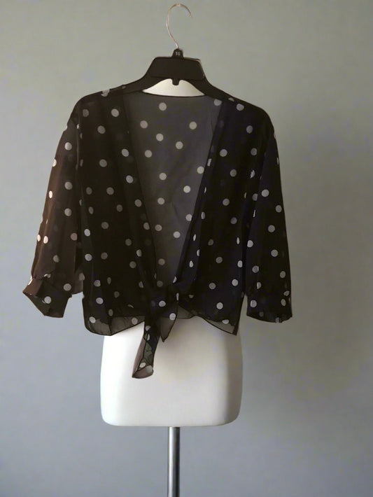 Women’s Polka Dotted Waist Tied Shawl