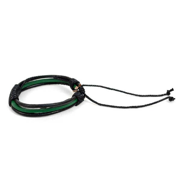 Green-Black Two Piece Bracelet Set for Men