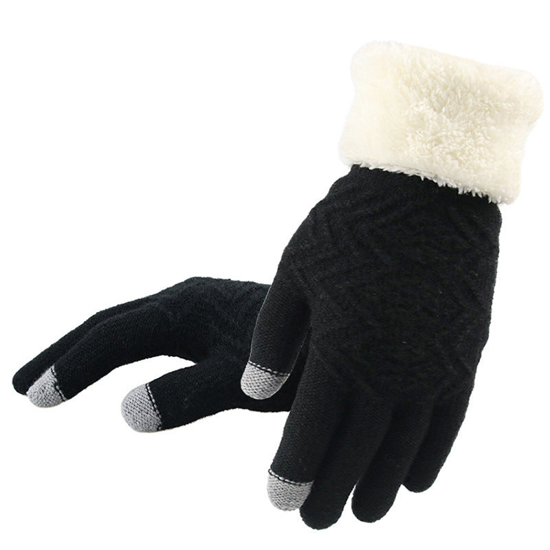 Ladies Winter knitted gloves