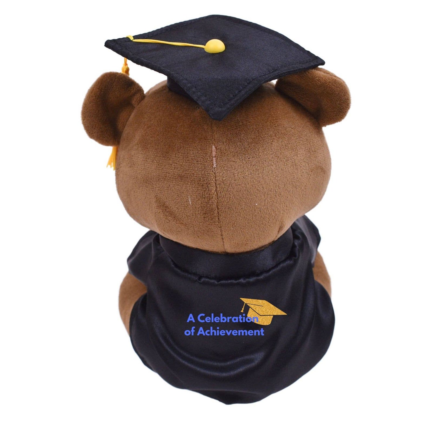8" Dark Brown Grad Bear Plush