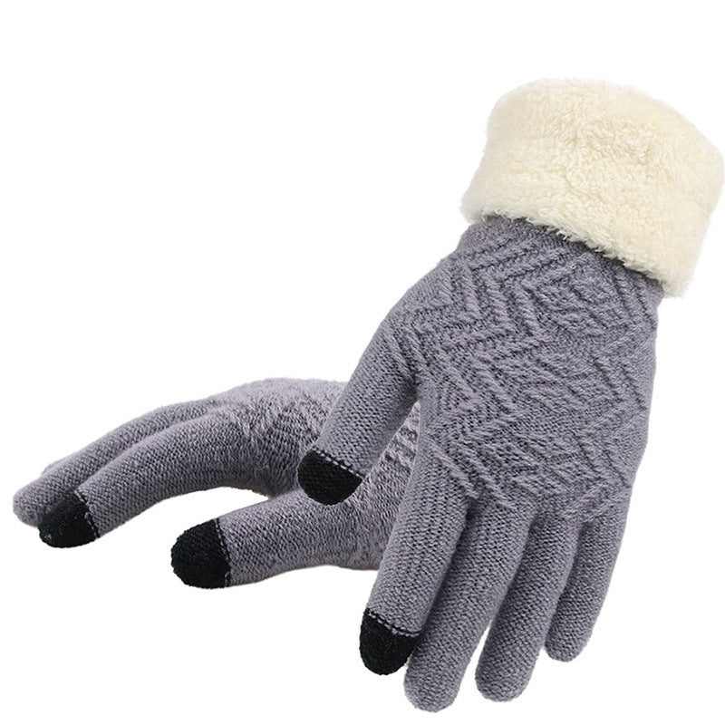 Ladies Winter knitted gloves