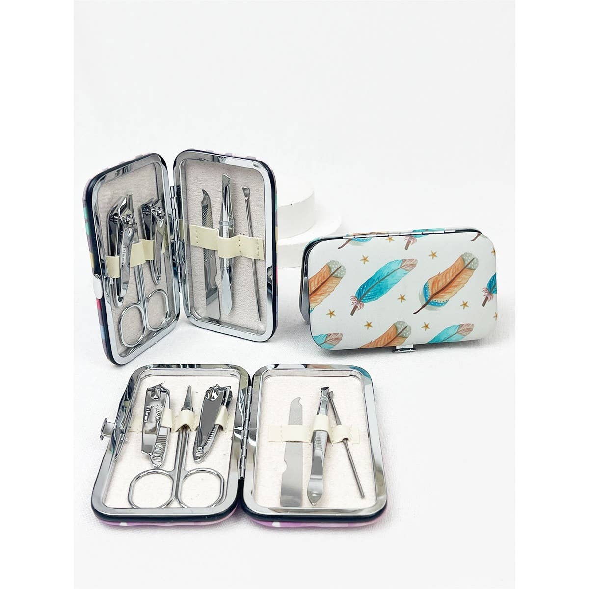 Personal Mani and Pedi Kit care tools with case