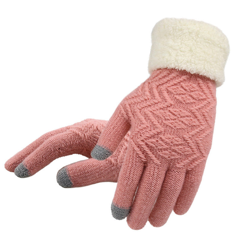 Ladies Winter knitted gloves