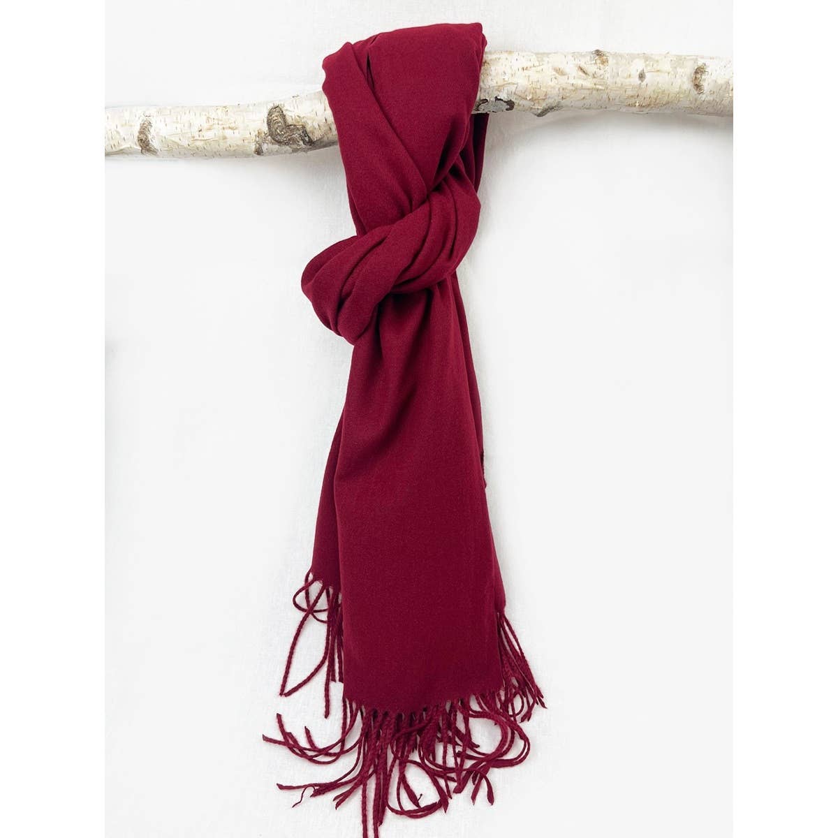 Brushed Soft Scarf With Tassel