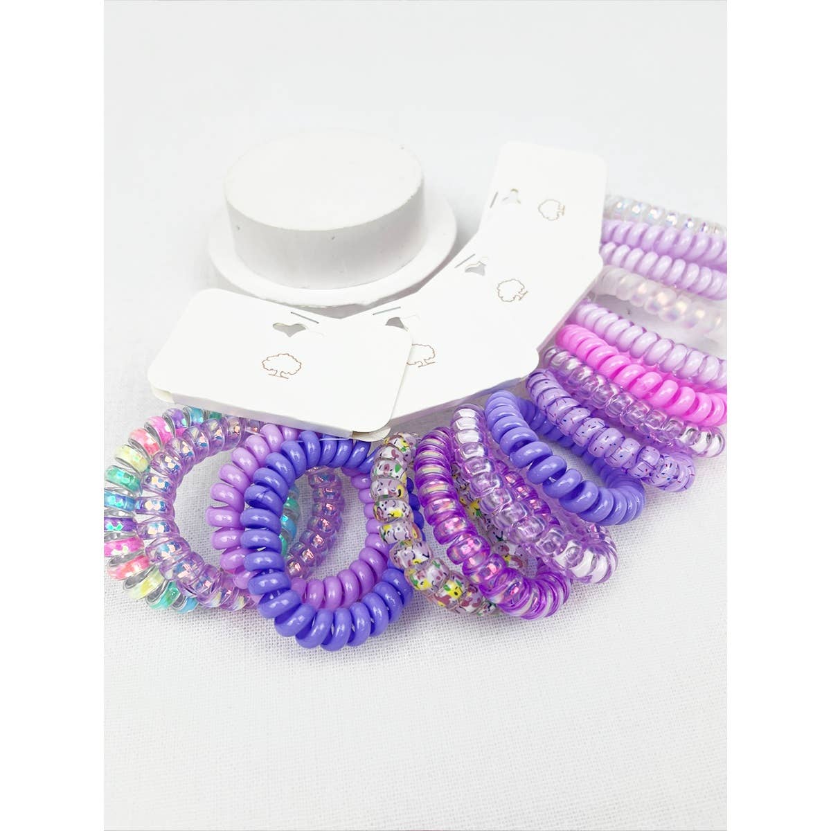 4-Pcs Multicolor Spiral Hair Ties