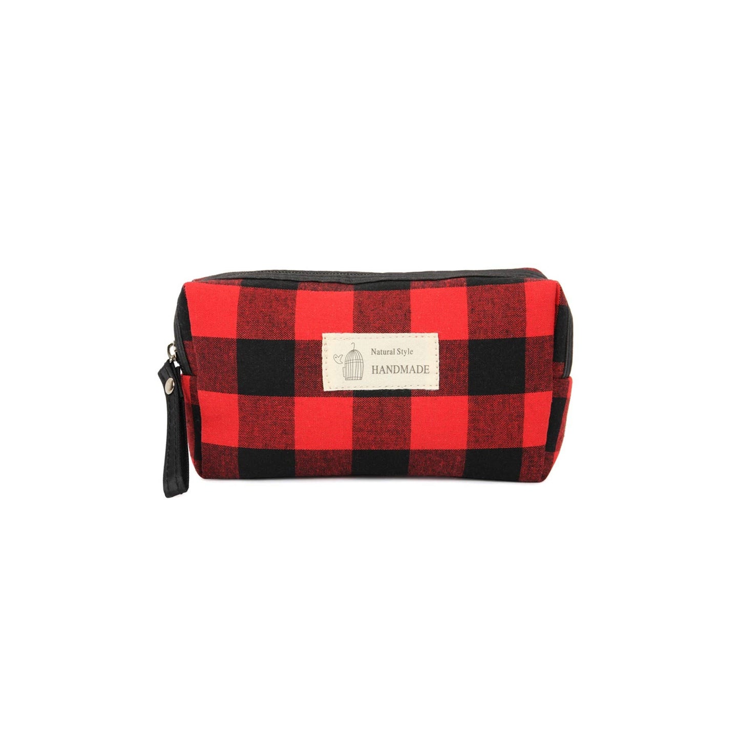 PLAID ZIPPER COSMETIC BAG