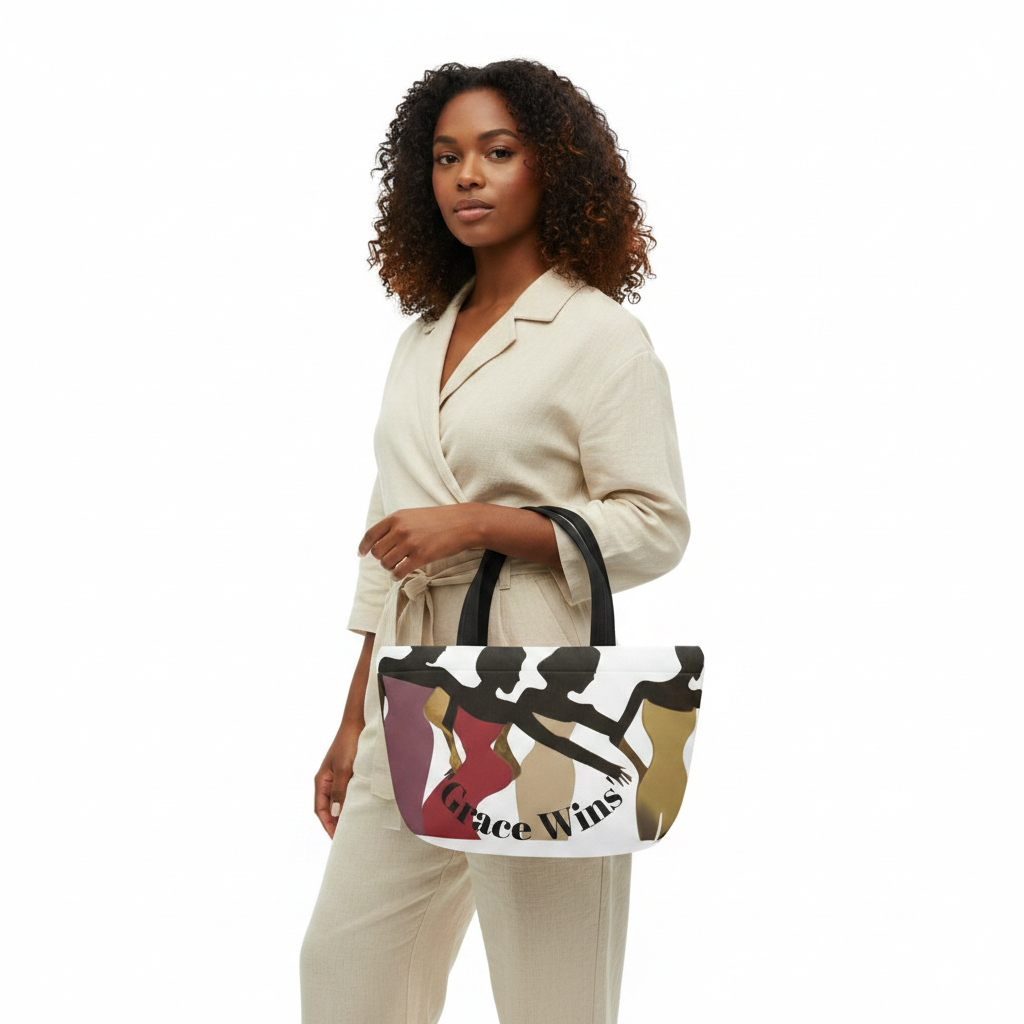 Lunch Bag — "Grace Wins" Multicolor Silhouette Insulated Lunch Tote