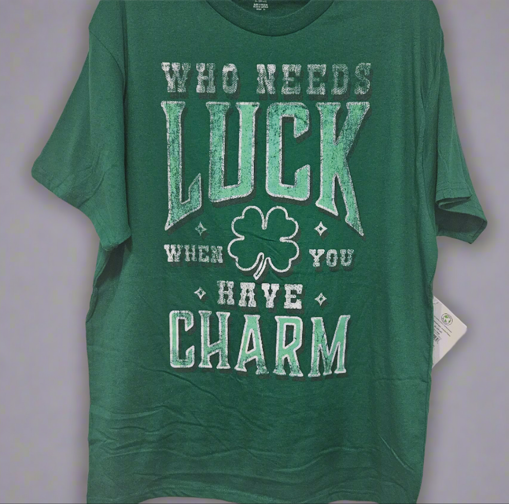 Saint Patrick's Day Men's and Big Men's Lucky Charm Tee, Size XL