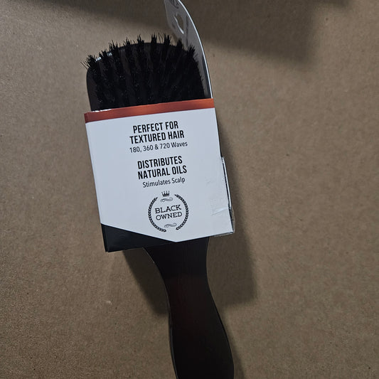 WavEnforcer Military Boar Bristle Wave Brush, Brown