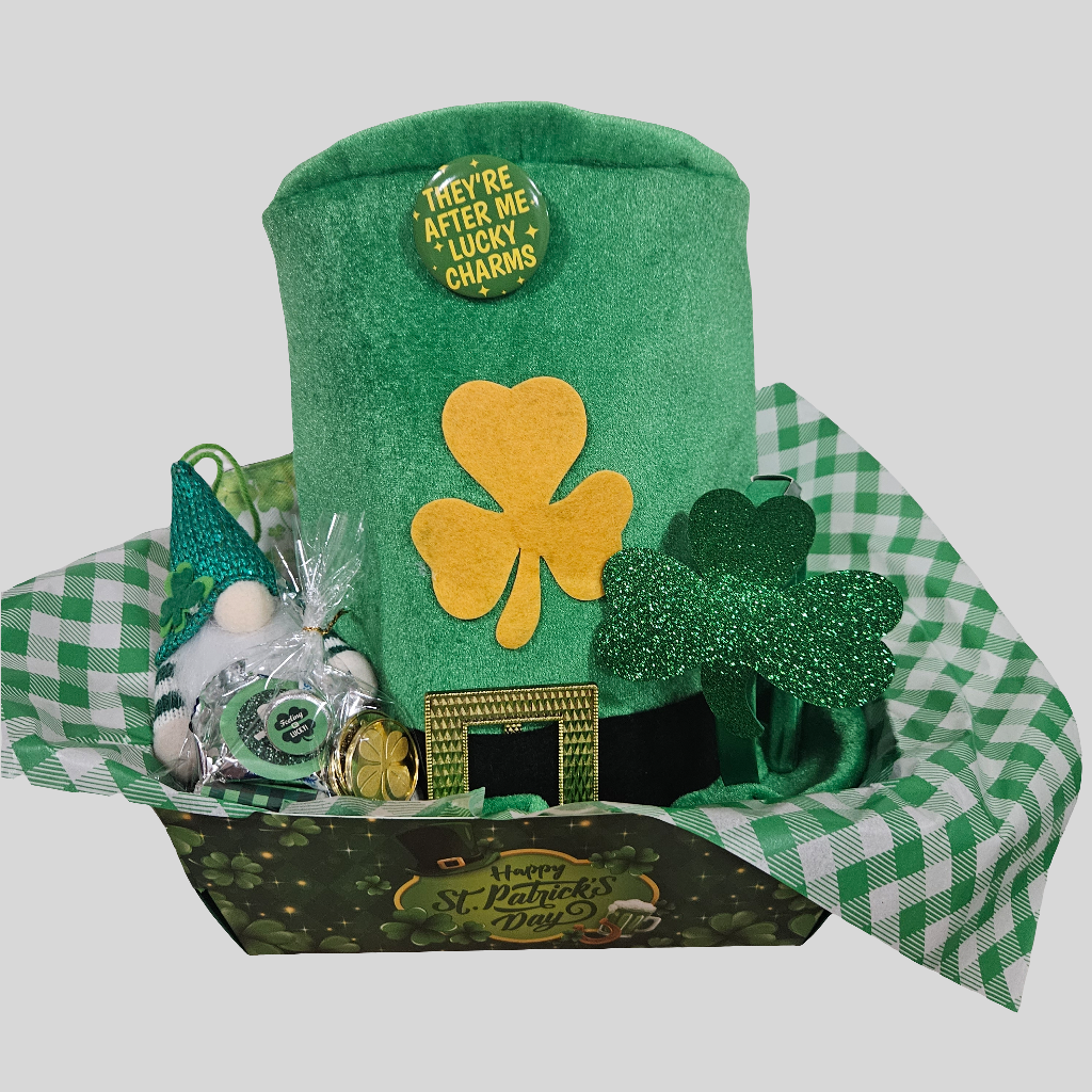 St. Patrick's Day Top hat Gift Basket