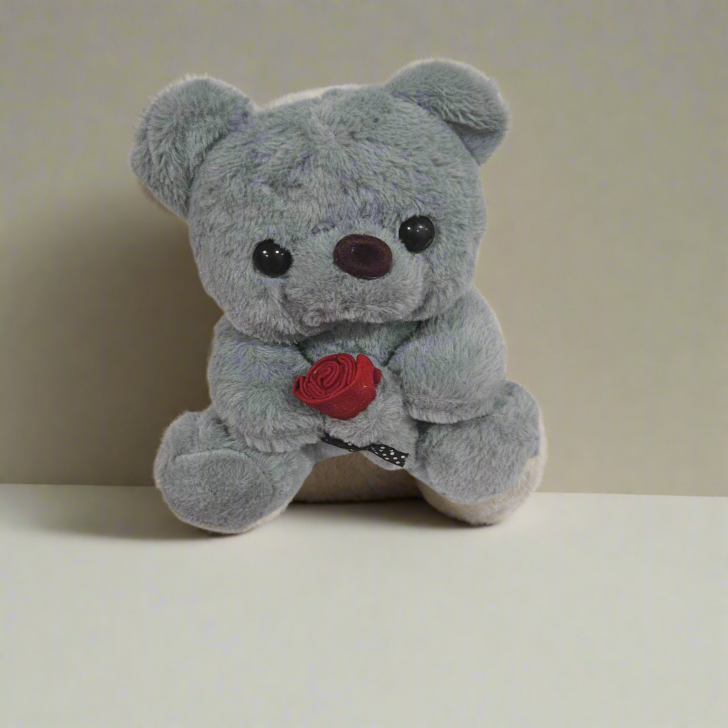 Valentine's Teddy Holding Rose~comes with Gift Box