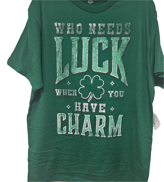 Saint Patrick's Day Men's and Big Men's Lucky Charm Tee, Size XL