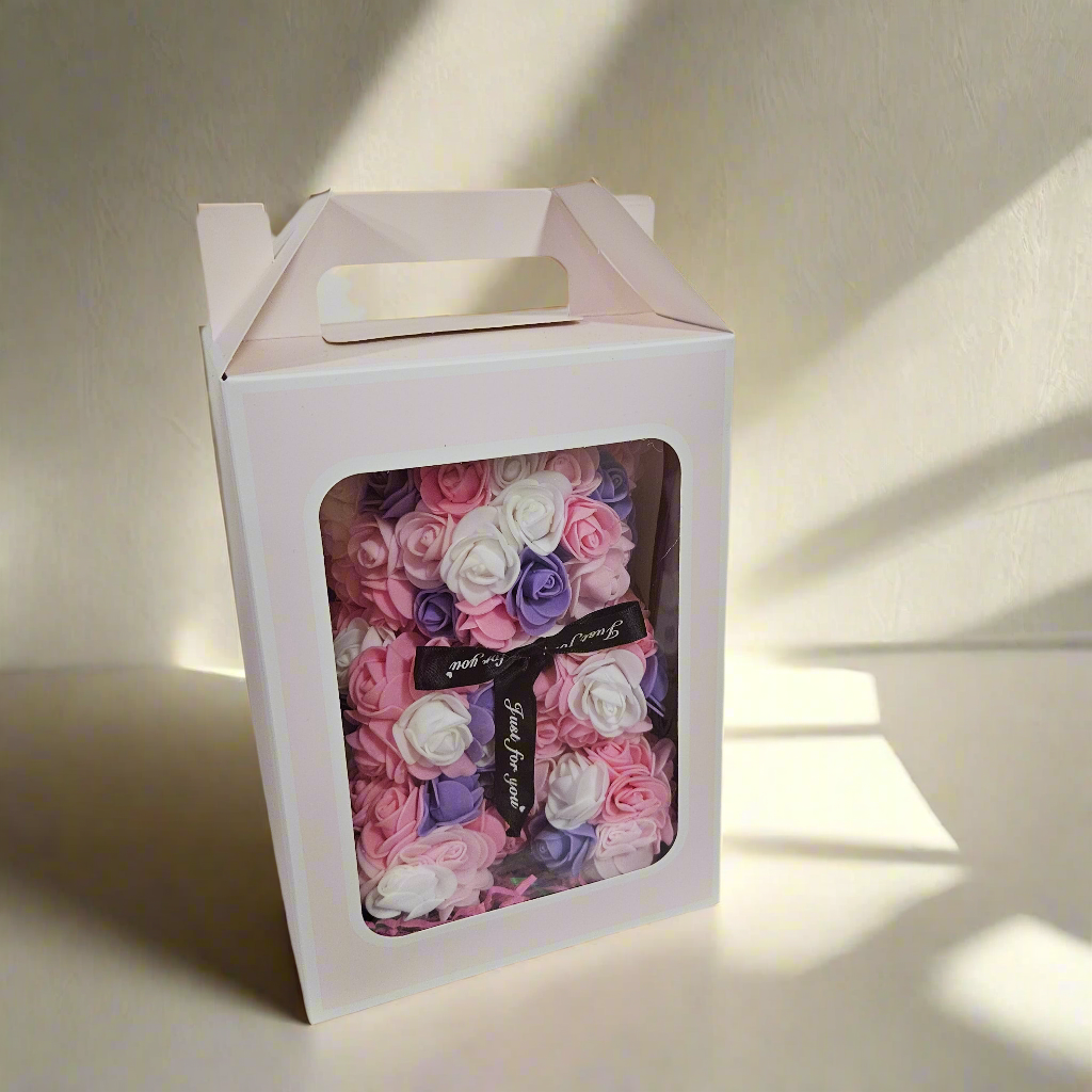 Colorful Rose Bear Gift Box