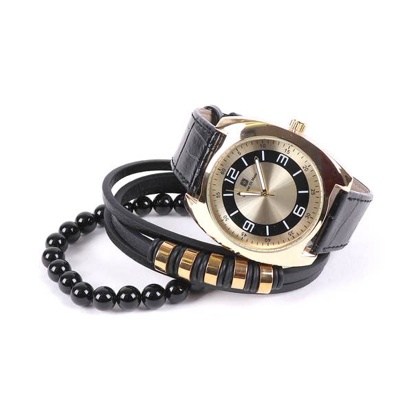 Men’s Watch & Bracelet Gift Set – Perfect for Father’s Day