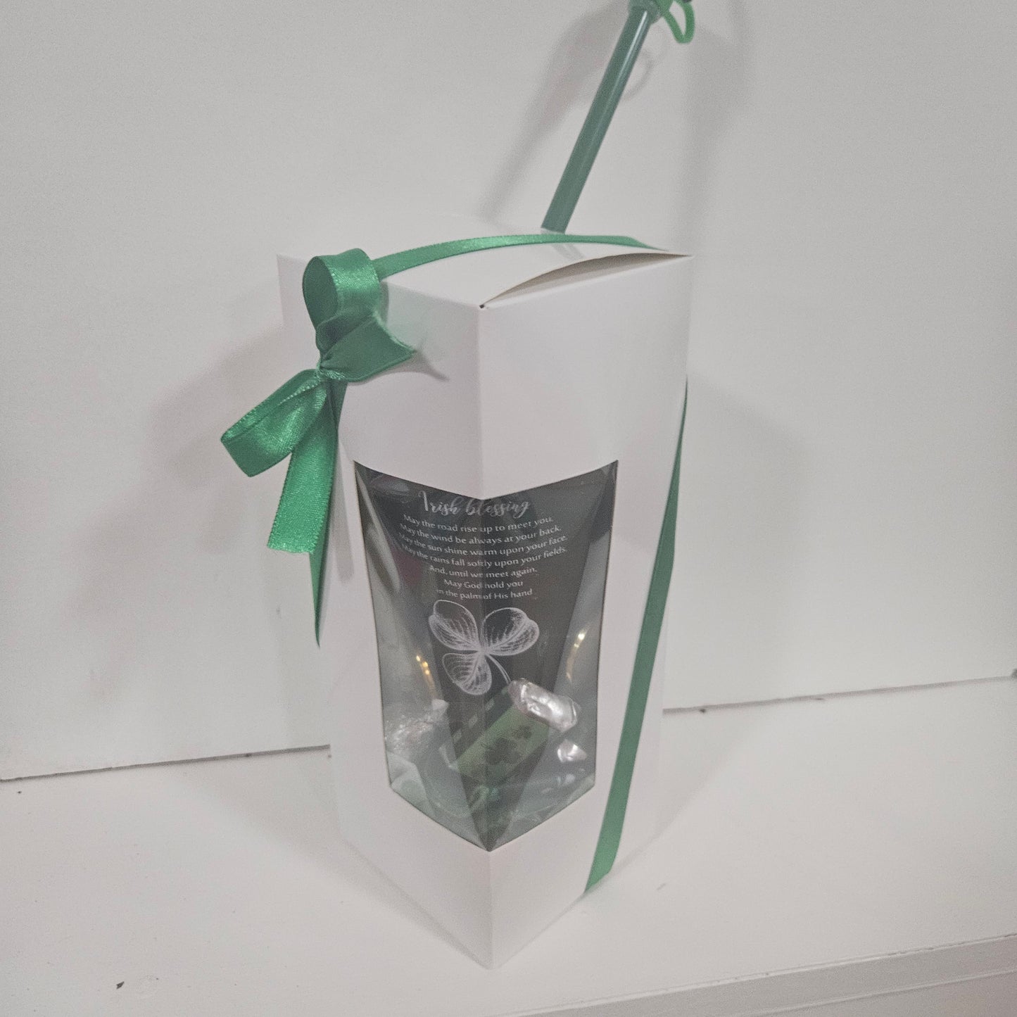 St. Patrick's Day Shamrock Tumblers Gift Box.