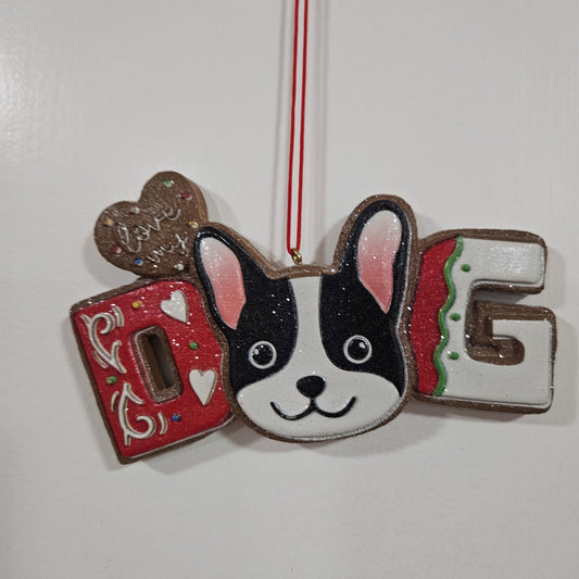 I Love My Dog Ornament