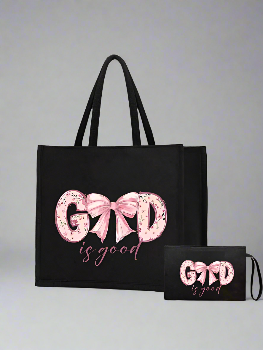 God is Good "2 piece" tote bag set