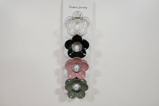 Flower Hair Clip -4pk