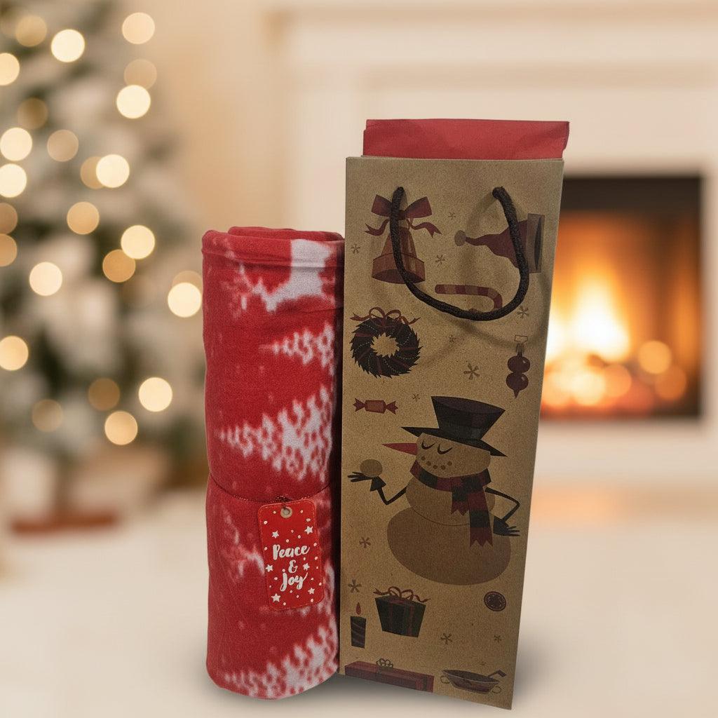 Christmas Lightweight Holiday Wrap with Gift bag