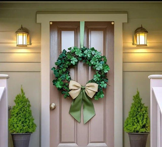 St. Patricks Day full-length fabric door decoration.