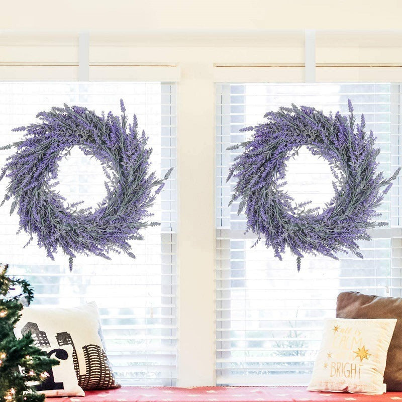 Artificial Lavender Door Wreath