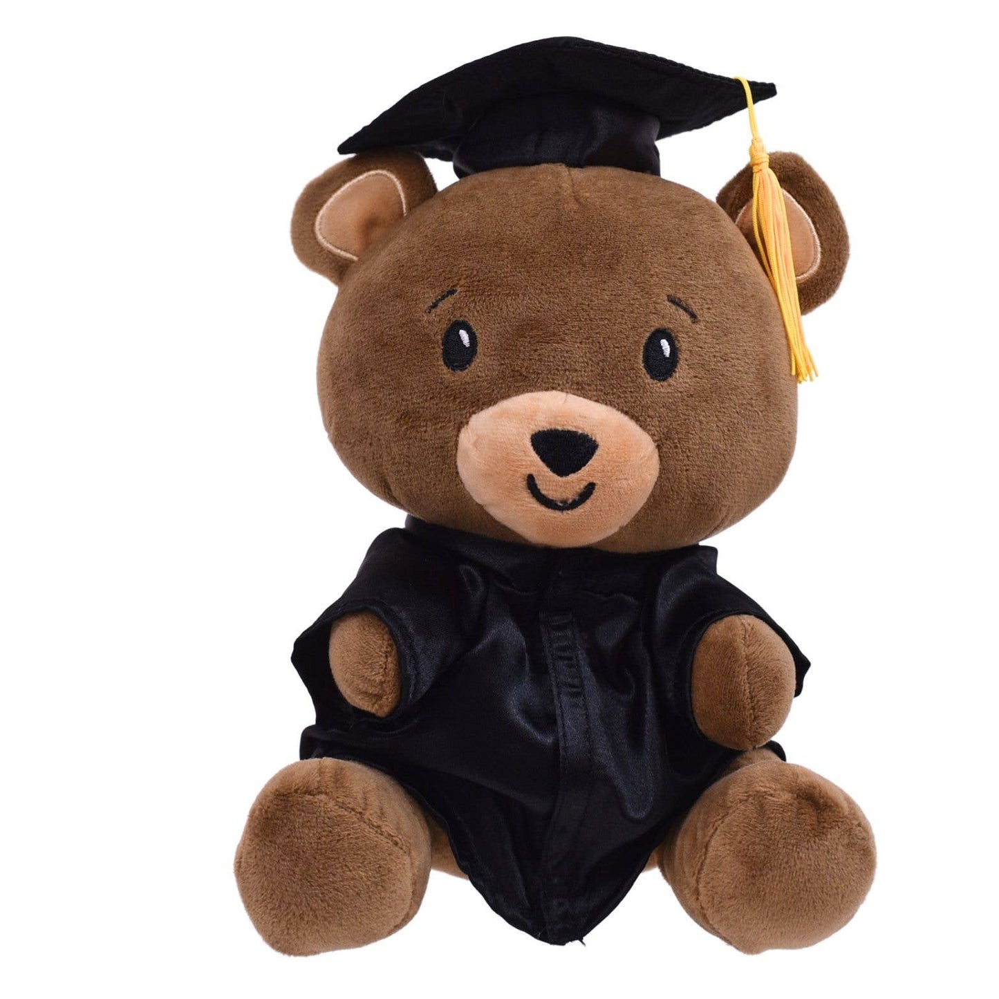 8" Dark Brown Grad Bear Plush