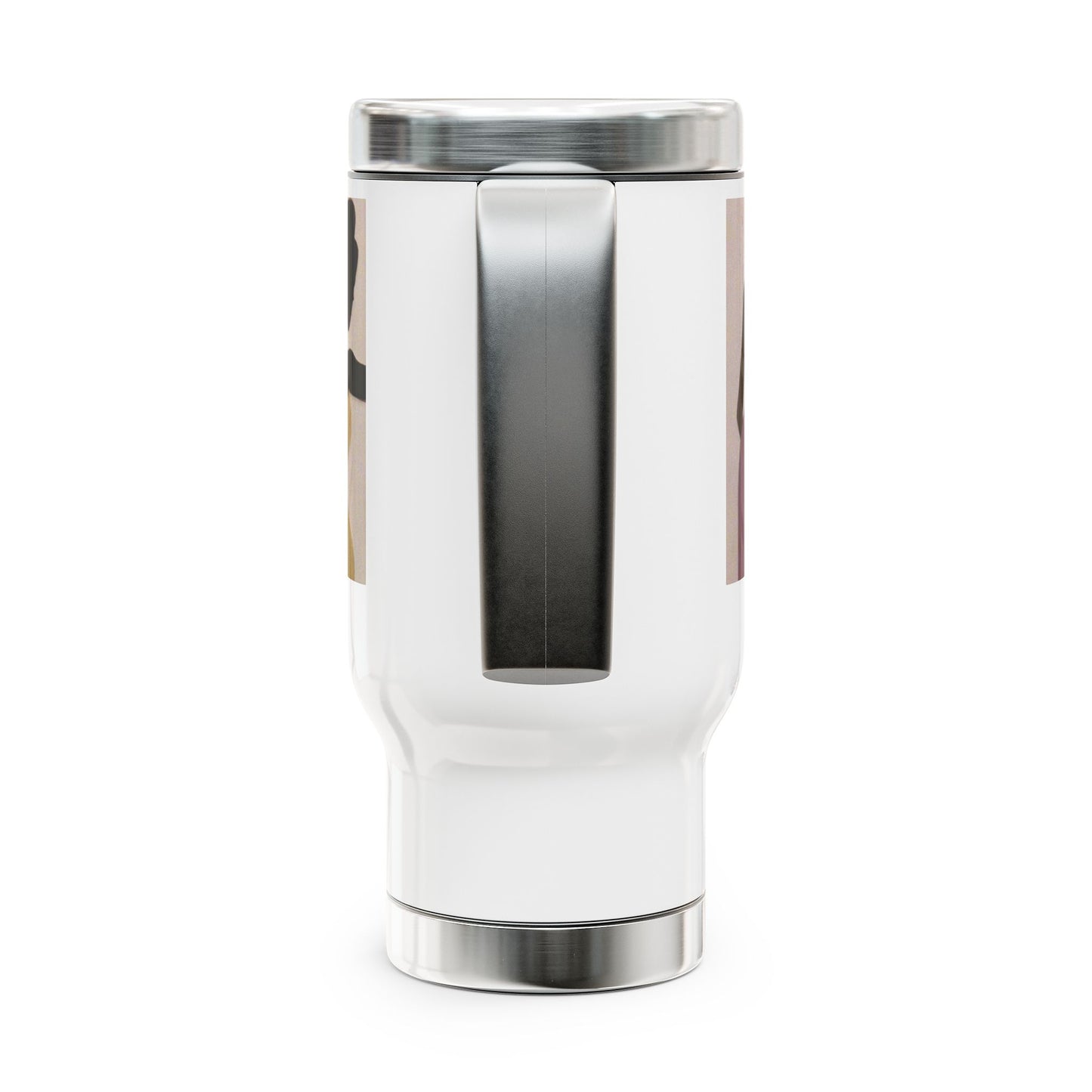 Grace Wins - Silhouettes Stainless Steel Travel Mug – 14oz Insulated Handle Tumbler (Empowerment Silhouette Design)