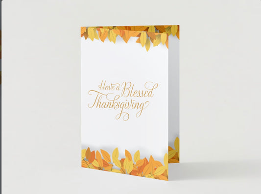 Blessed Thanksgiving Day Greeting Card