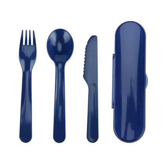 Plastic Utensil Set, 4 Piece- with Case