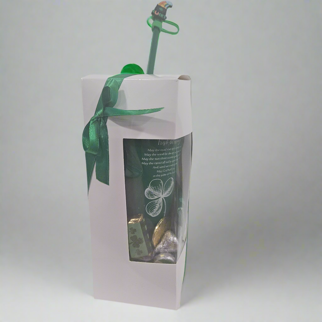 St. Patrick's Day Shamrock Tumblers Gift Box.