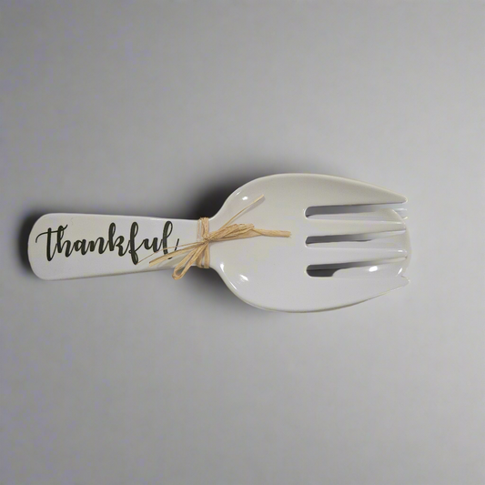 Thankful- Fork & Spoon Salad Server