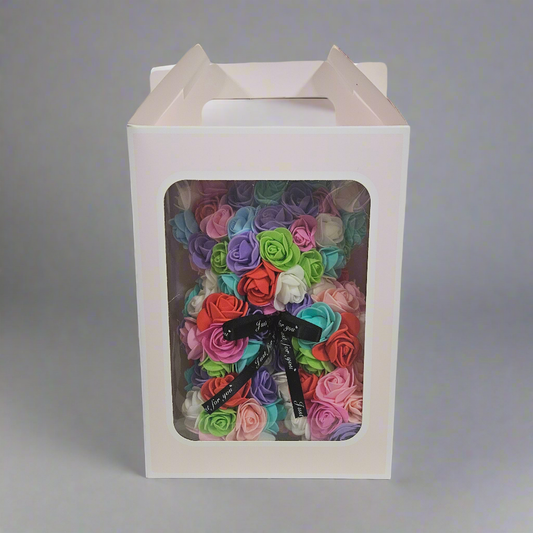 Colorful Rose Bear Gift Box