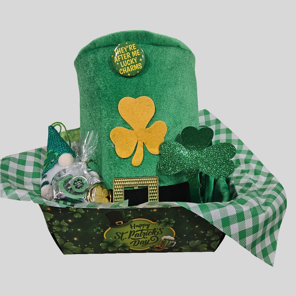 St. Patrick's Day Top hat Gift Basket