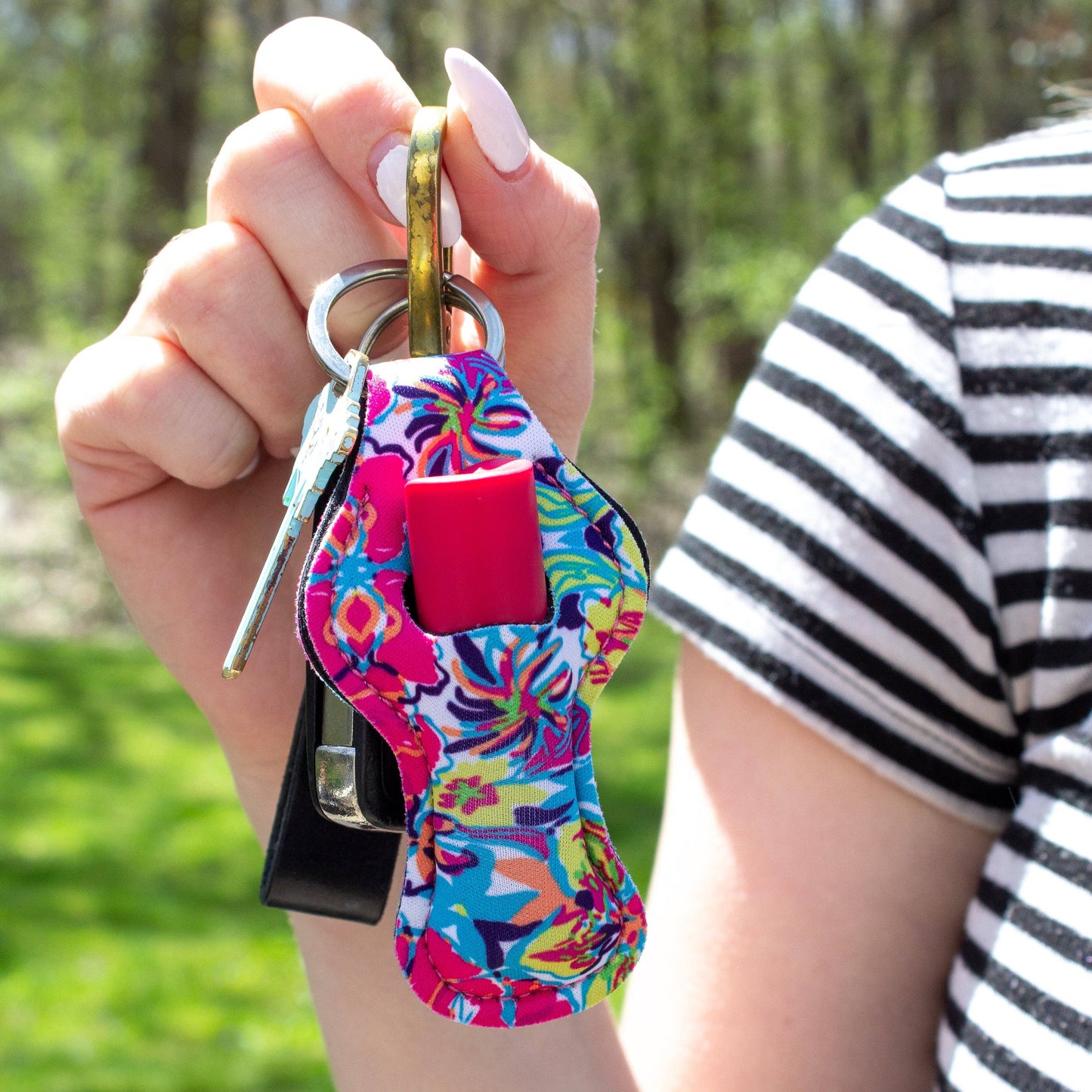 Chapstick Holder Keychains