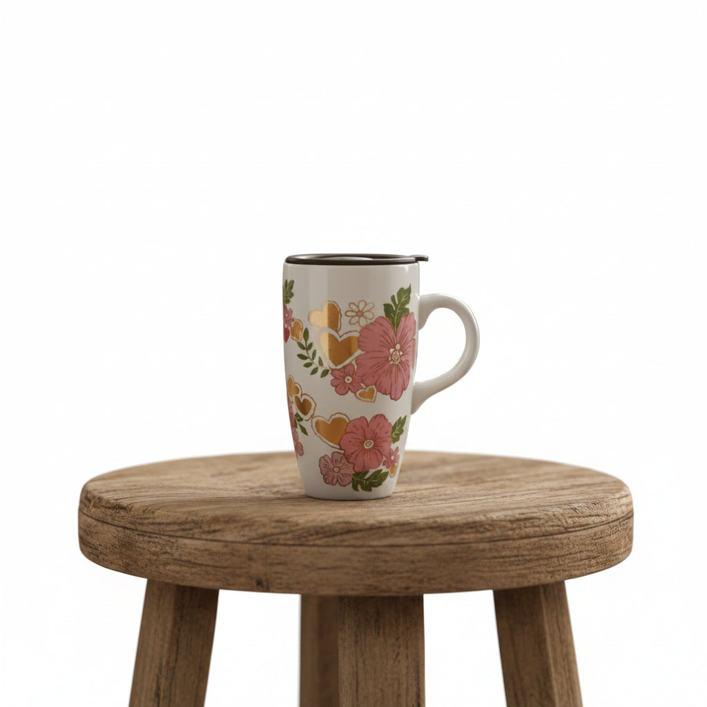 Pink Floral Mug
