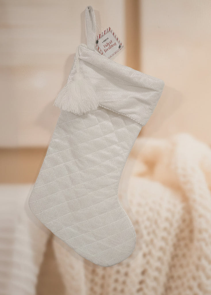 White Christmas Stocking