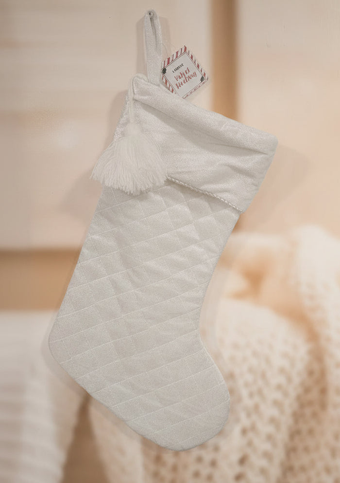 White Christmas Stocking
