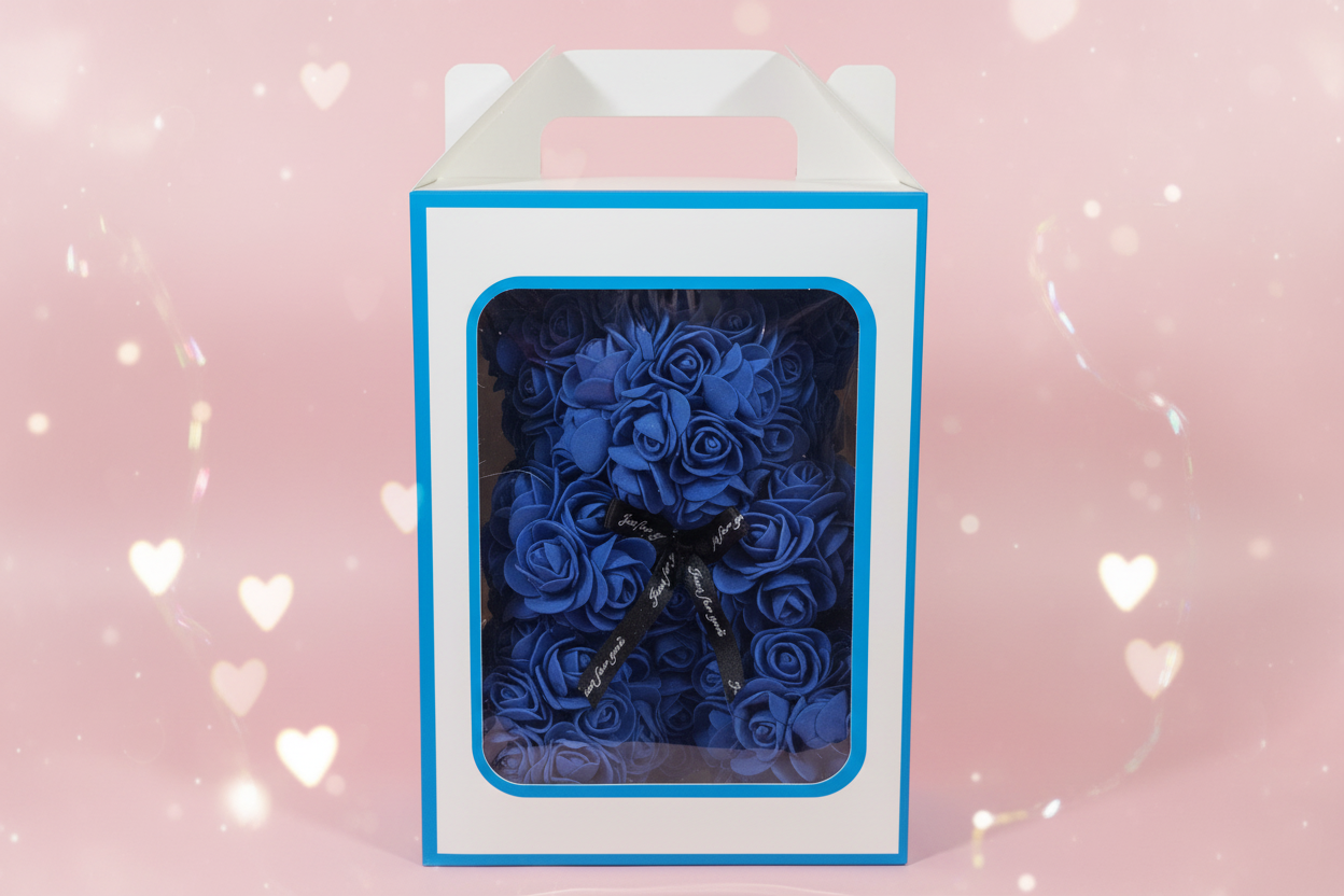Stunning Blue Bear with Gift Box