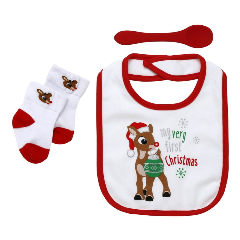 My 1st Christmas Bib & bootie set