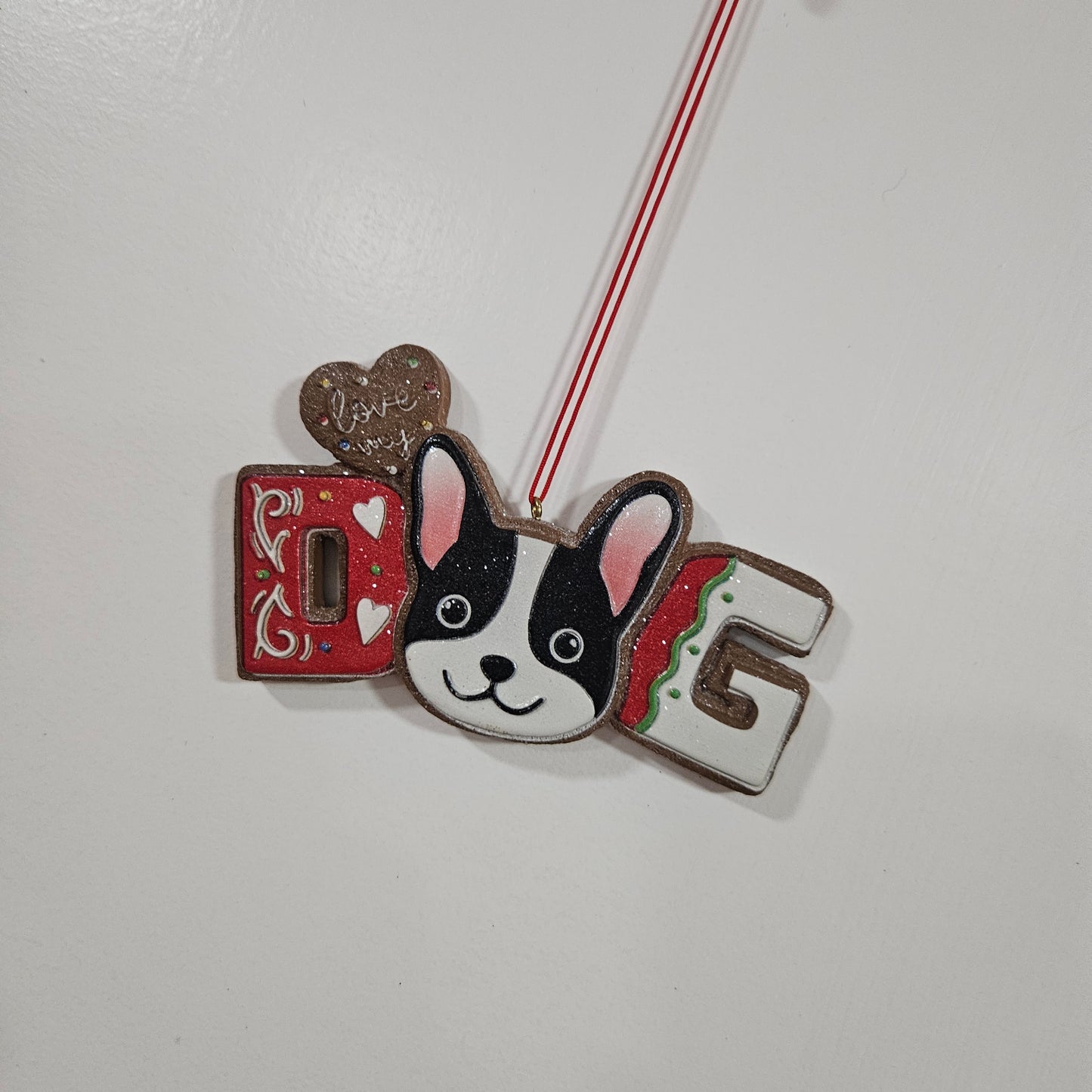 I Love My Dog Ornament