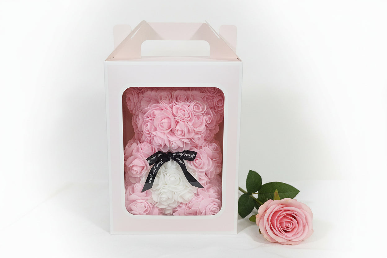 Pink Rose Bear Gift Box