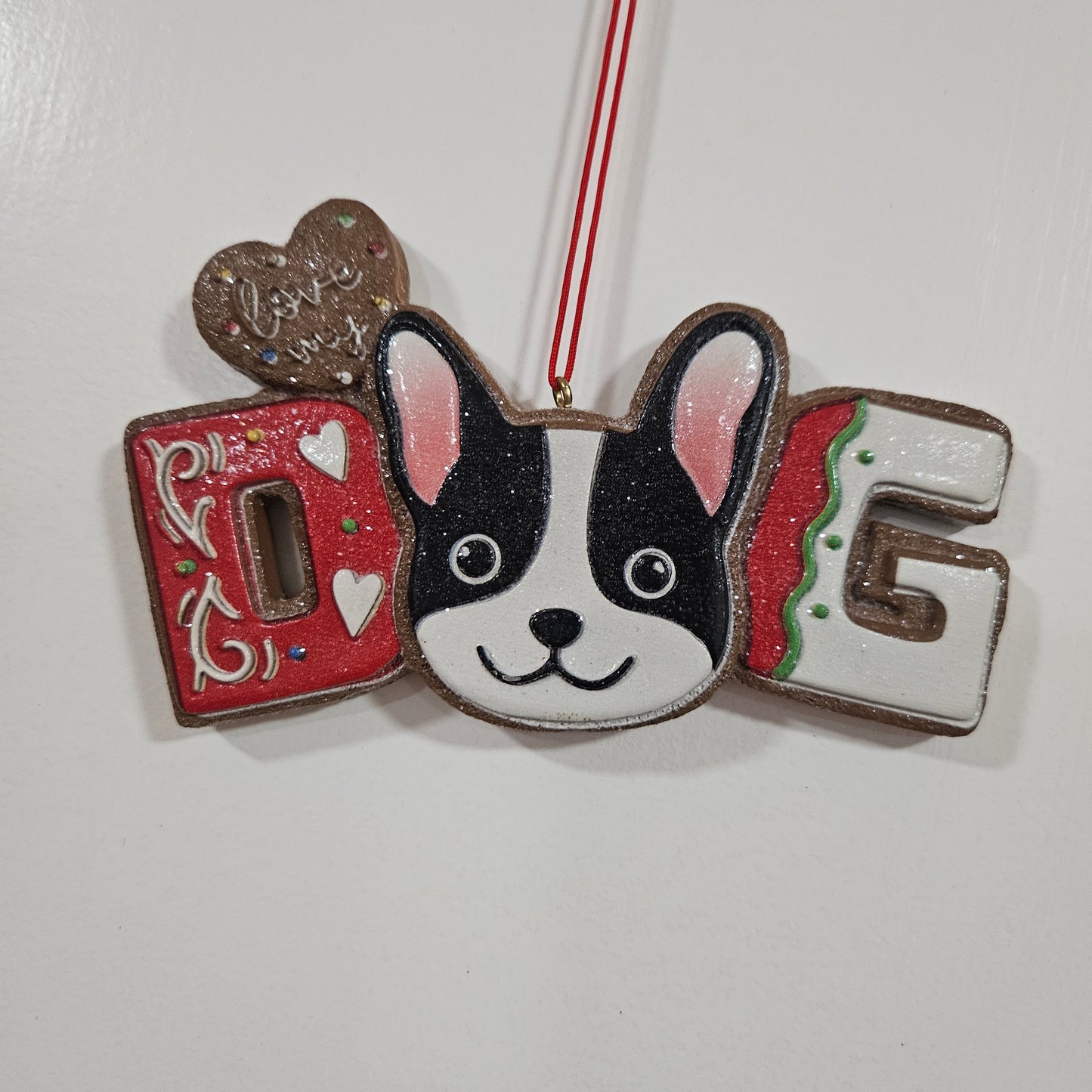 I Love My Dog Ornament