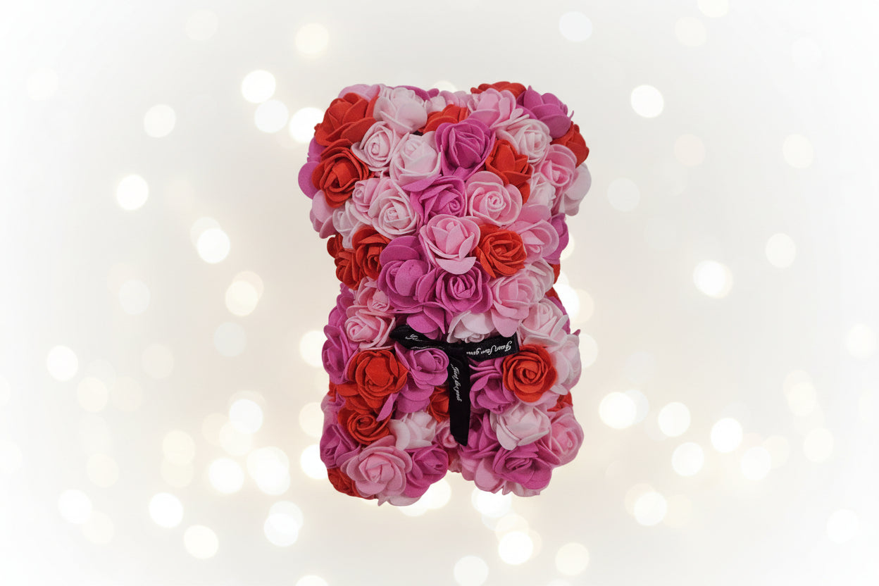 Adorable Pink Rose Bear Gift Box