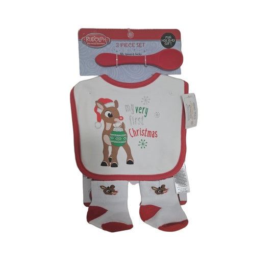 3 - piece Christmas Bib Set
