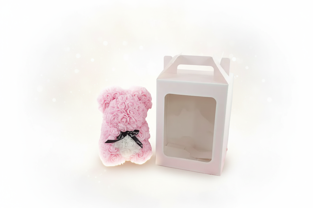 Pink Rose Bear Gift Box